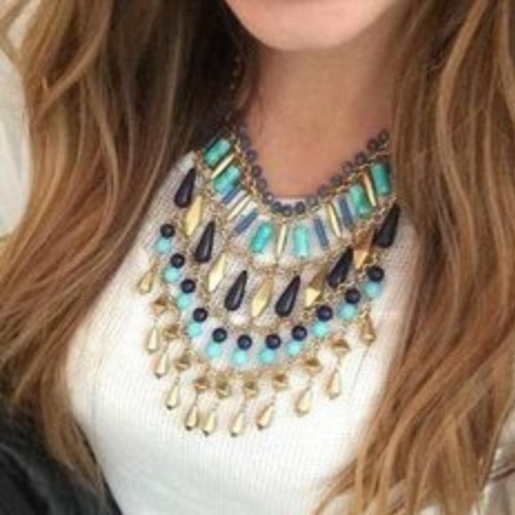 ::⚜️🦚Exotically Fantabulous Malta Bib Necklace - Picture 2 of 11